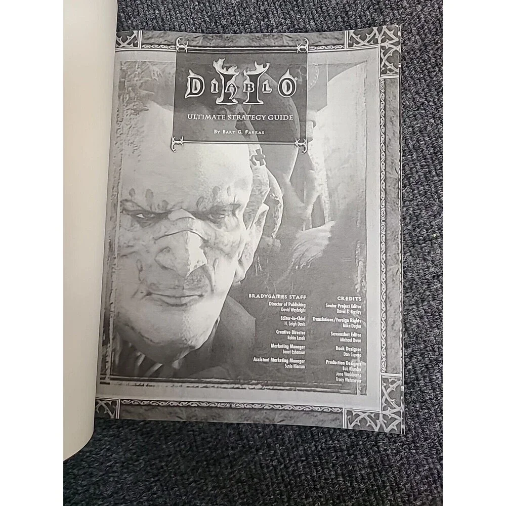 Vintage Diablo II (2) The Only Official Strategy Guide By Bart Farkas / Brady